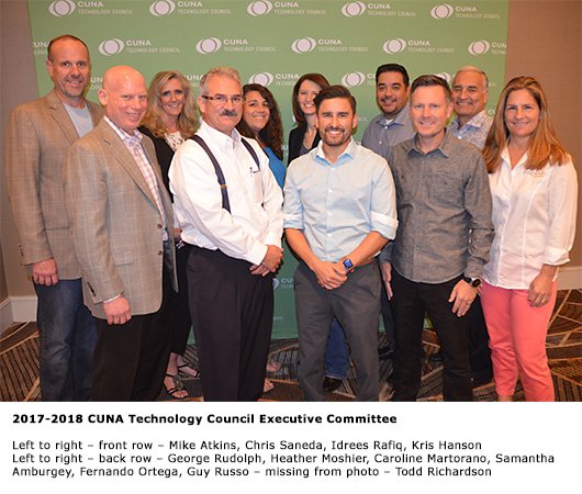 cunacouncils's tweet photo. 2017-2018 Executive Committee announced for @CUNA Technology Council #TECHCouncil #TechOpSS https://t.co/aoLSei8dEk https://t.co/Z44yMW5KtT