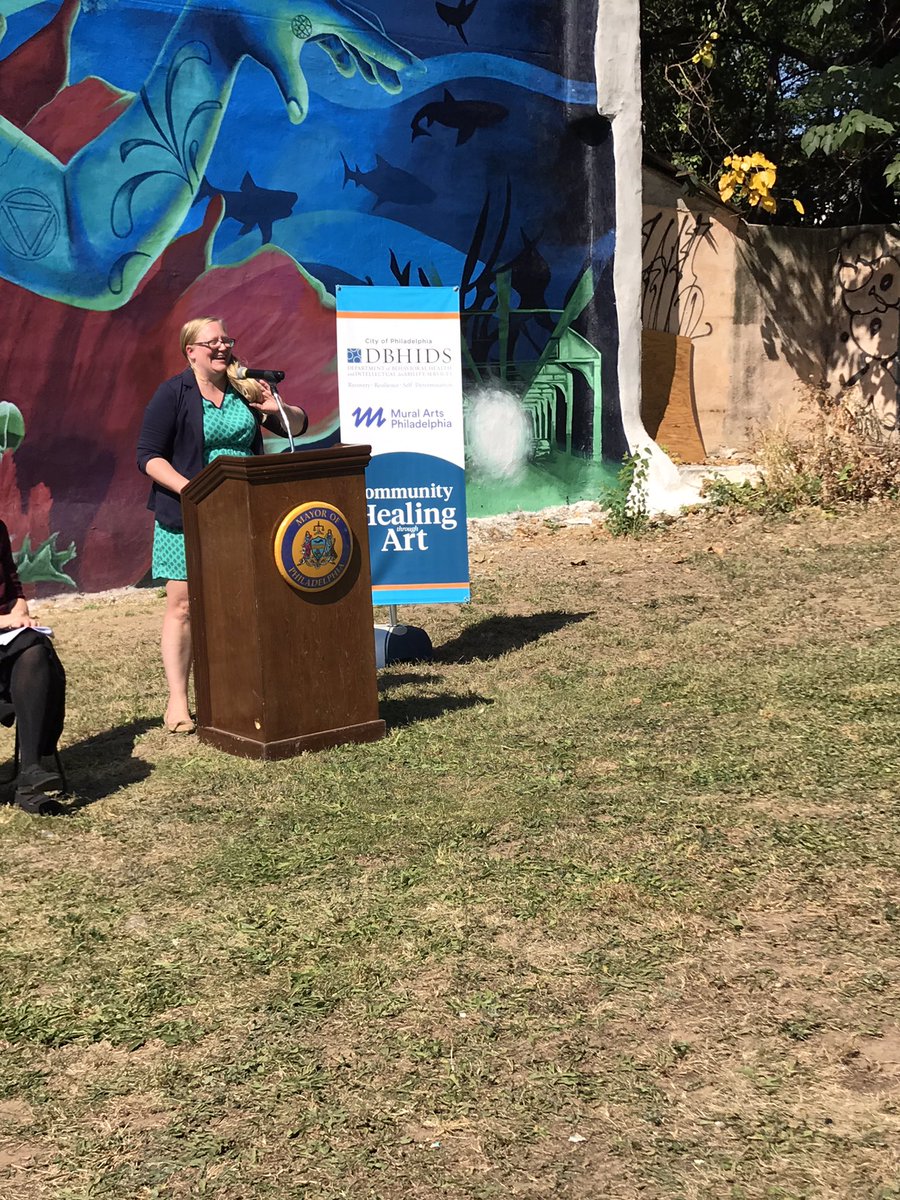 CBSD_PHL's tweet photo. @muralarts Jessica Horowitz-Director of long term care @kirkbridecenter thanks everyone for attending @dbhids https://t.co/autO0aXOWg