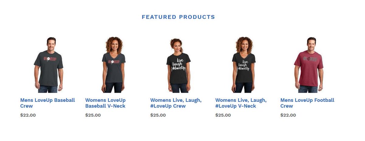 Have you checked out the Featured Products on loveupshirt.org? New shirts printed in house launching this week. #LoveUp