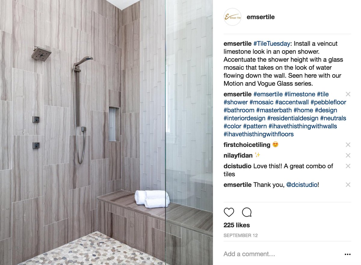 emsertile's tweet photo. #DYK October is National Kitchen &amp; Bath Month? We're kicking it off with our top six #inspiring baths on Instagram: https://t.co/UuKOUoWrwY https://t.co/Gvy4SfuzKV