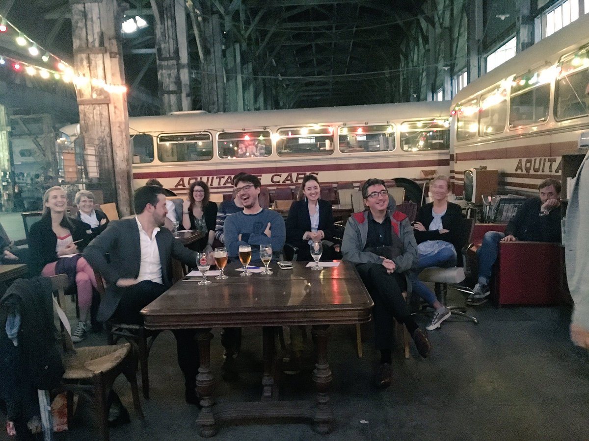 EcoMegot's tweet photo. Soirée constructive au #GarageModerne pour améliorer notre pitch financeur avec le @Mouves_ES Merci au public ! https://t.co/qZQjz2T5QW