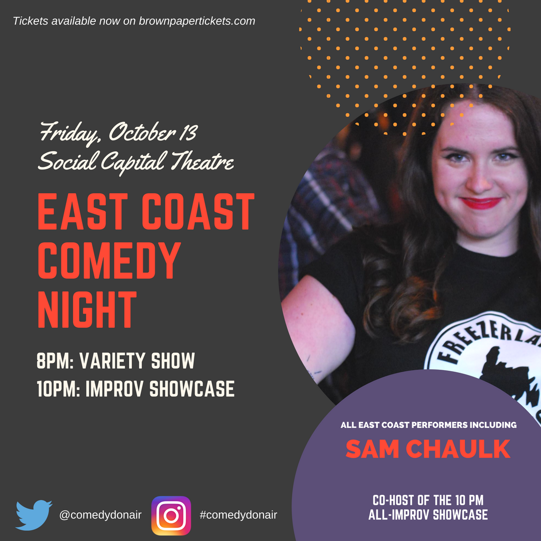 Meet your co-hosts for East Coast #Comedy Night #Improv October 13 at 10pm <a href="/TheSoCap/">SoCap Comedy</a> Tickets at:  goo.gl/zCs2RC <a href="/samchaulk/">samchaulk</a>