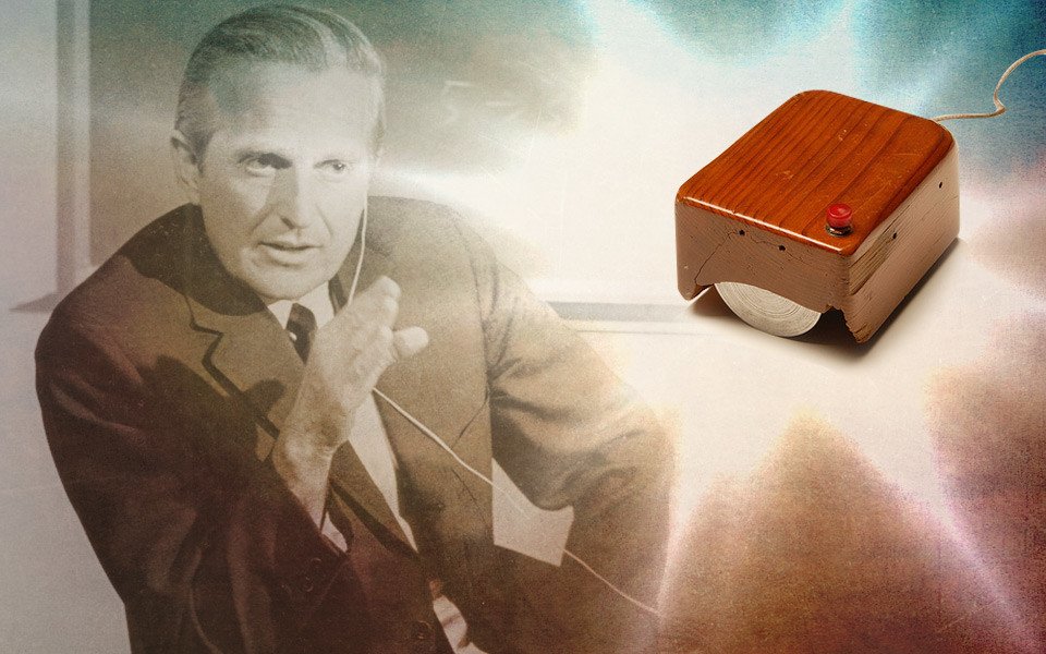 ChristinaDEI's tweet image. Fun fusion of archive images #DougEngelbart and first computer mouse from 1960s in 2013 article bit.ly/2fIAq0F