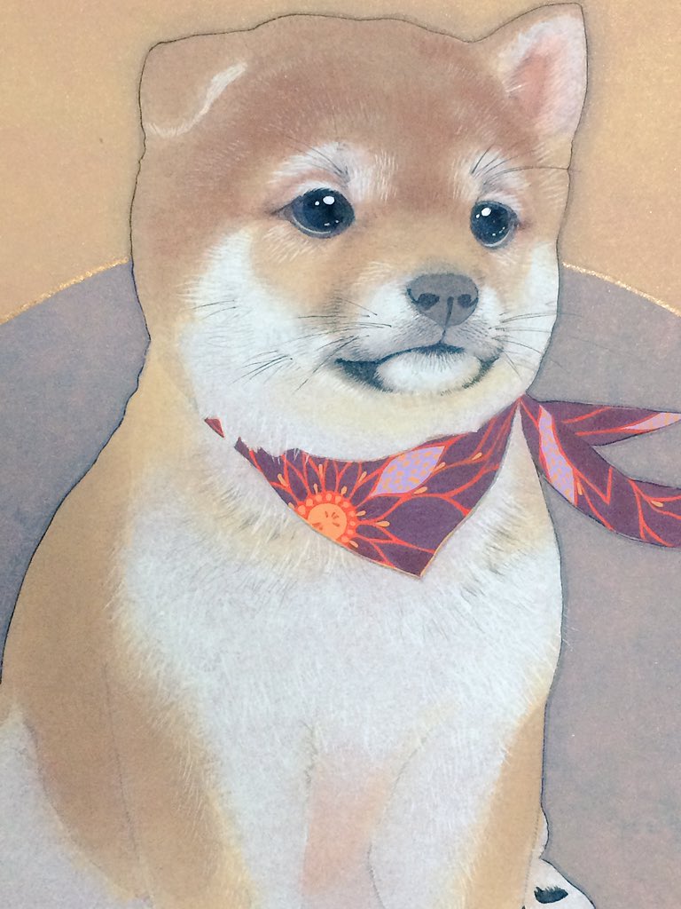 石川幸奈 No Twitter 初めて日本画で描いた犬 家族にかわいくないと言われる 衝撃