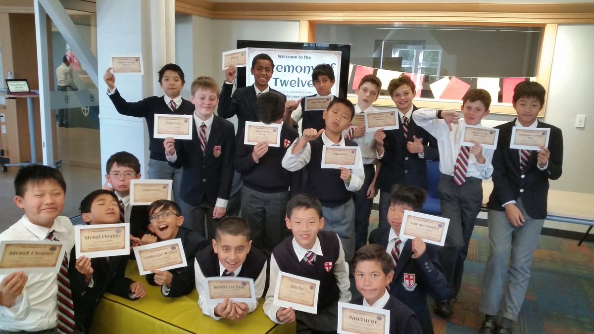 StGeorgesGrade6's tweet photo. Today, some of the 'Elevens' underwent their 'Ceremony of 12'. More ceremonies 2come... what will their assignments be? #6JD #6GG #TheGiver https://t.co/bsu1c4lcFz