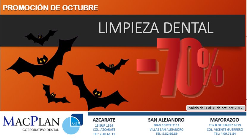 ট ইট র Dental Macplan Agenda Tu Consulta De Valoracion Gratis Promocion Octubre Dentista Puebla Halloween Promociones Dentalmacplan Dental Https T Co Keiaqu3gnm ট ইট র