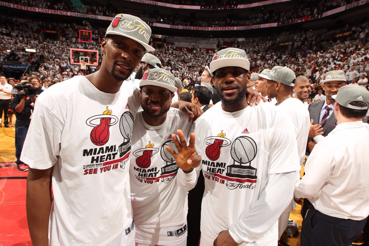 BleacherReport's tweet photo. Chris Bosh is confident LeBron and D-Wade can win another title together, per @TMZ_Sports https://t.co/b8t1gKrWlL https://t.co/VvfMHCej1v