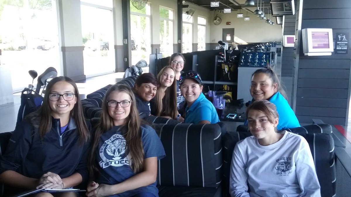 GilbertHSTigers's tweet photo. A little Girls Golf practice with Mesquite out at Topgolf this afternoon. 🏌🏽♀️#FriendsForNow #OnwardTigers https://t.co/q7QdzmGcSz