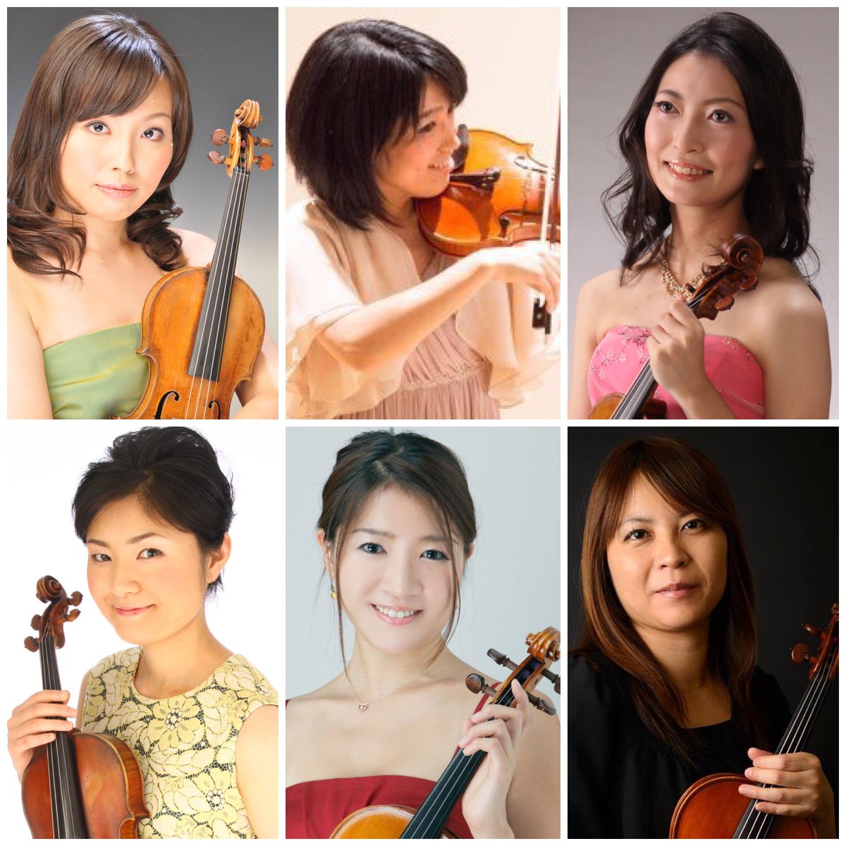 Eko On 江古田音楽祭 クラシック 続 江古田フェスティバル オーケストラ メンバー紹介 変幻自在 メロディ弾いたと思ったら即座に刻み と忙しくもフレキシブルに演奏する2ndヴァイオリンの皆さんです 左上から 村津瑠紀 本郷幸子 新美友紀 宮崎