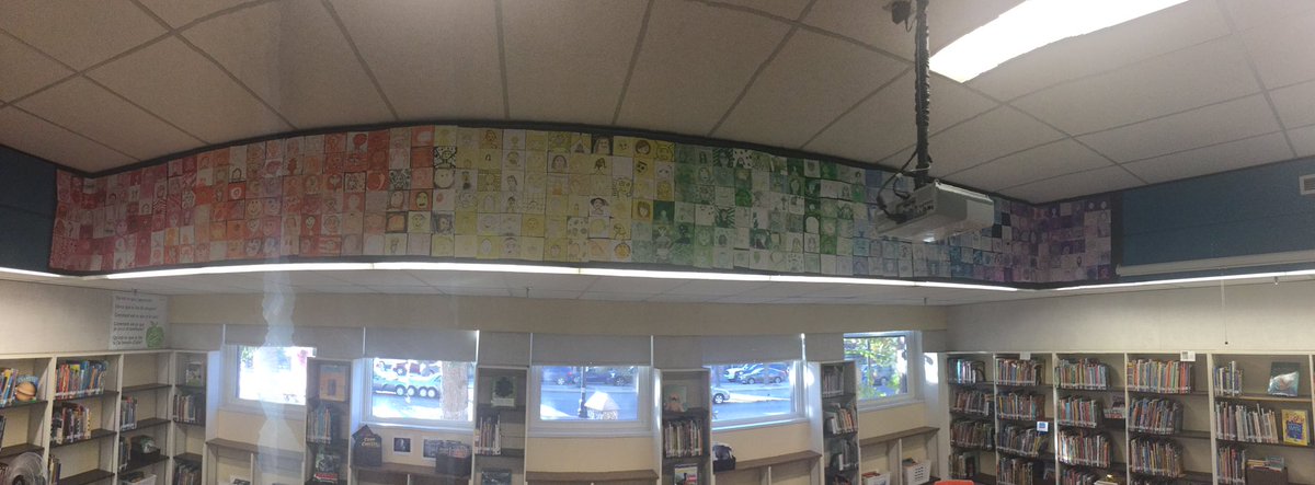 A rainbow of portraits. Come see the faces of École Victoria School! Viens voir les visages <a href="/Voix_Victoria/">Ecole Victoria</a>! #spslearn