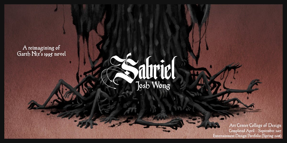 JoshWongArt's tweet photo. At 100 pages, my #Sabriel portfolio for #ArtCenter is finally finished! Thanks @garthnix for the wonderful books.

https://t.co/j1GqB1Cs7p https://t.co/9BjatYYUZN