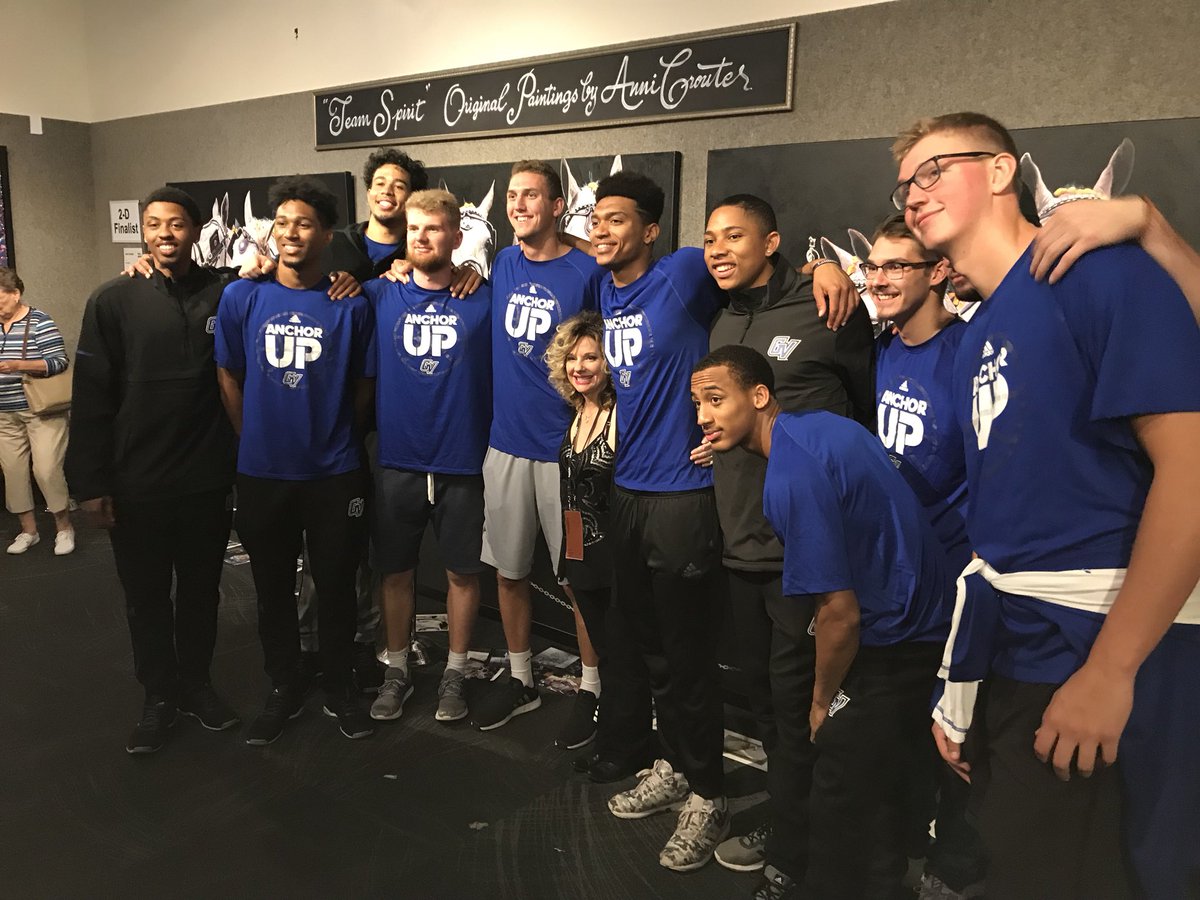TesnerFineArt's tweet photo. @gvsubasketball Huge shoutout to GVSU men’s basketball for visiting Anni Crouter’s exhibit. They bring a whole new meaning to “Team Spirit”. https://t.co/e9YbqSs4Jh