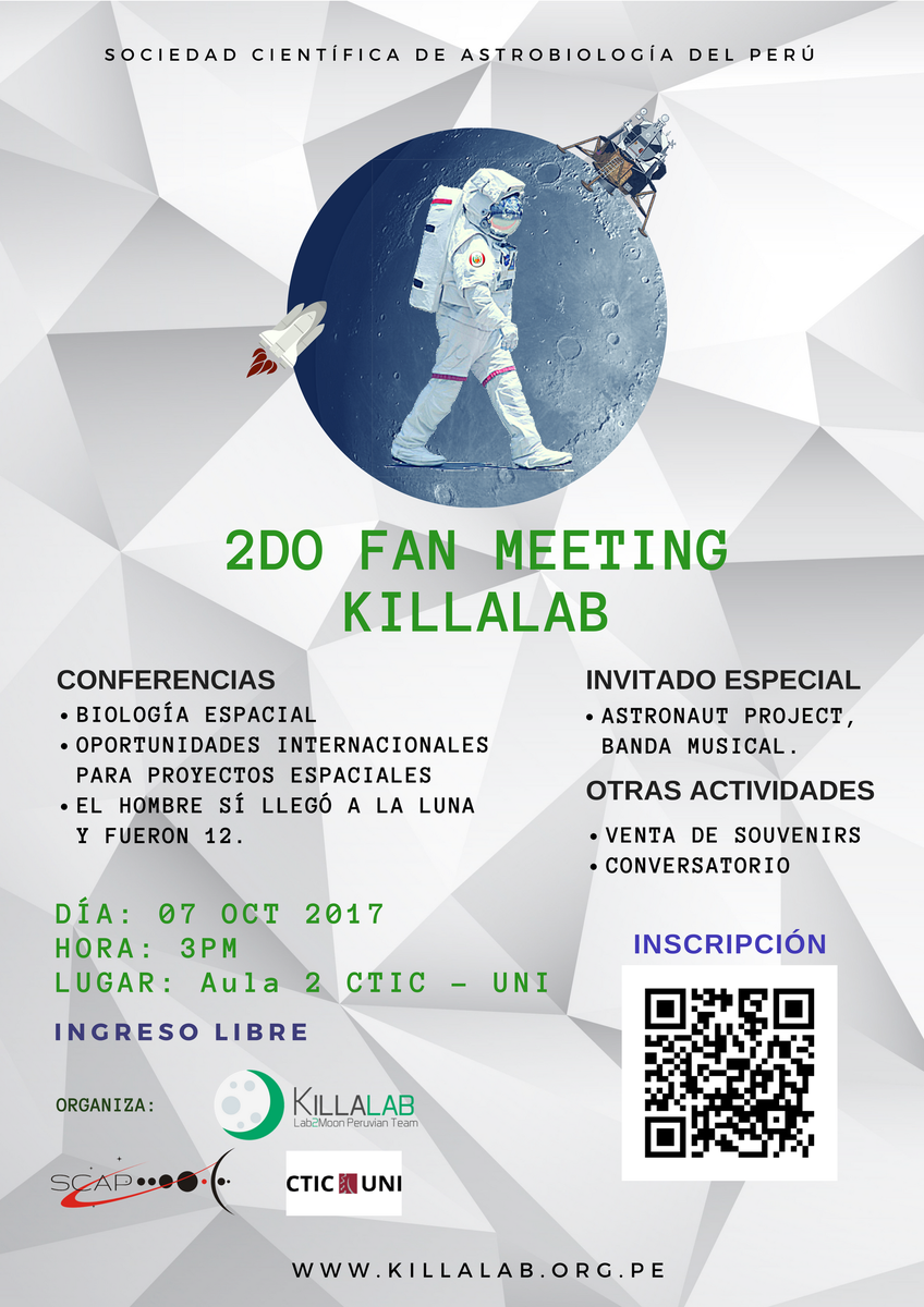 killalab1's tweet photo. Este sábado (7Oct ,3-6pm) tenemos una reunión donde habrán conferencias ,concursos y venta de souvenirs. Inscríbete: https://t.co/v6IMVOVLtd https://t.co/4ZfnxHE7K8