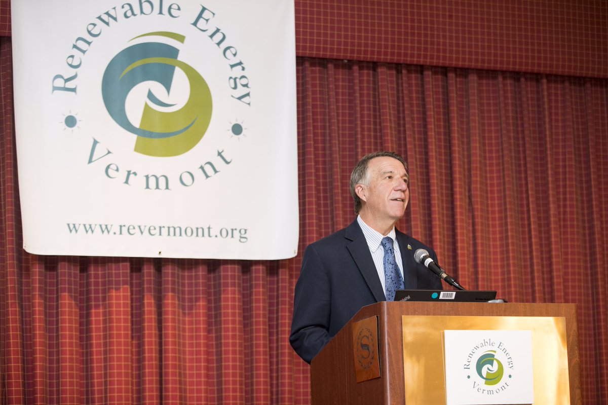 sunshineOliviaC's tweet photo. Thank you @GovPhilScott for joining us @RE_Vermont #REV2017 #vtpoli we are ready to #ActOnClimate #readyfor100 https://t.co/Xd77a8fMSo