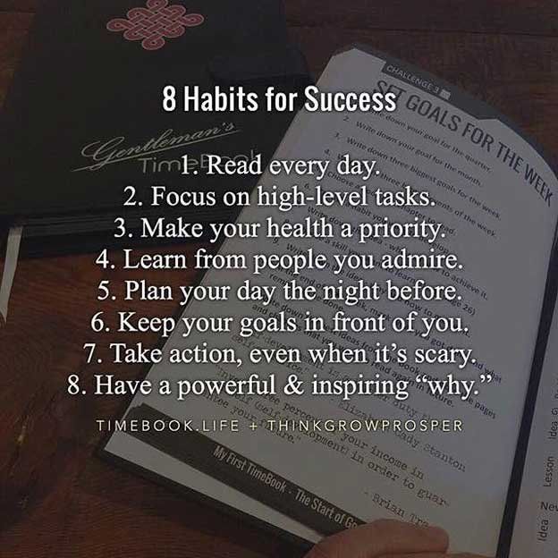 fearlessmotivat's tweet image. 8 Habits Of SUCCESS: