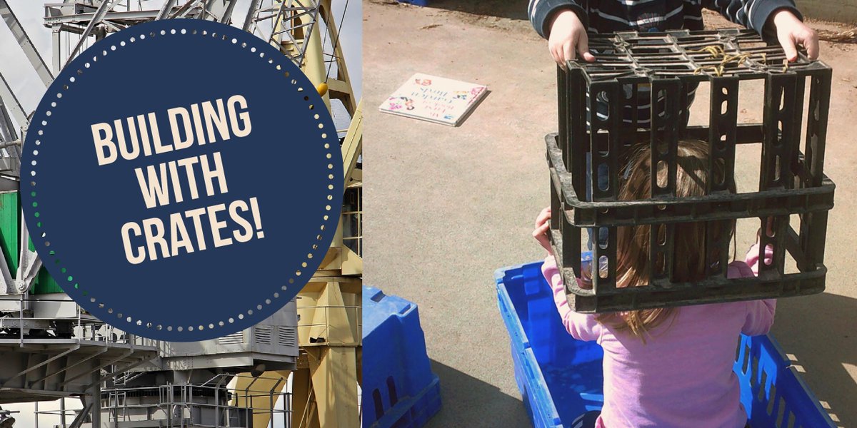 DC_Nurseries's tweet photo. Construction - building imaginative structures with crates and role play. https://t.co/hv54BcB1tv