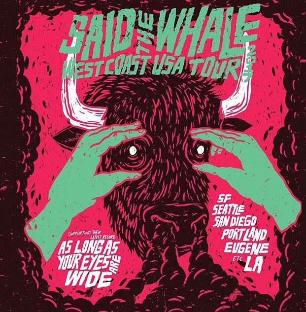 Put together rock poster for rock band <a href="/saidthewhale/">Said The Whale</a> cuz they're going to rock the Western USA
#posterdesign  #illustrationism #illustration