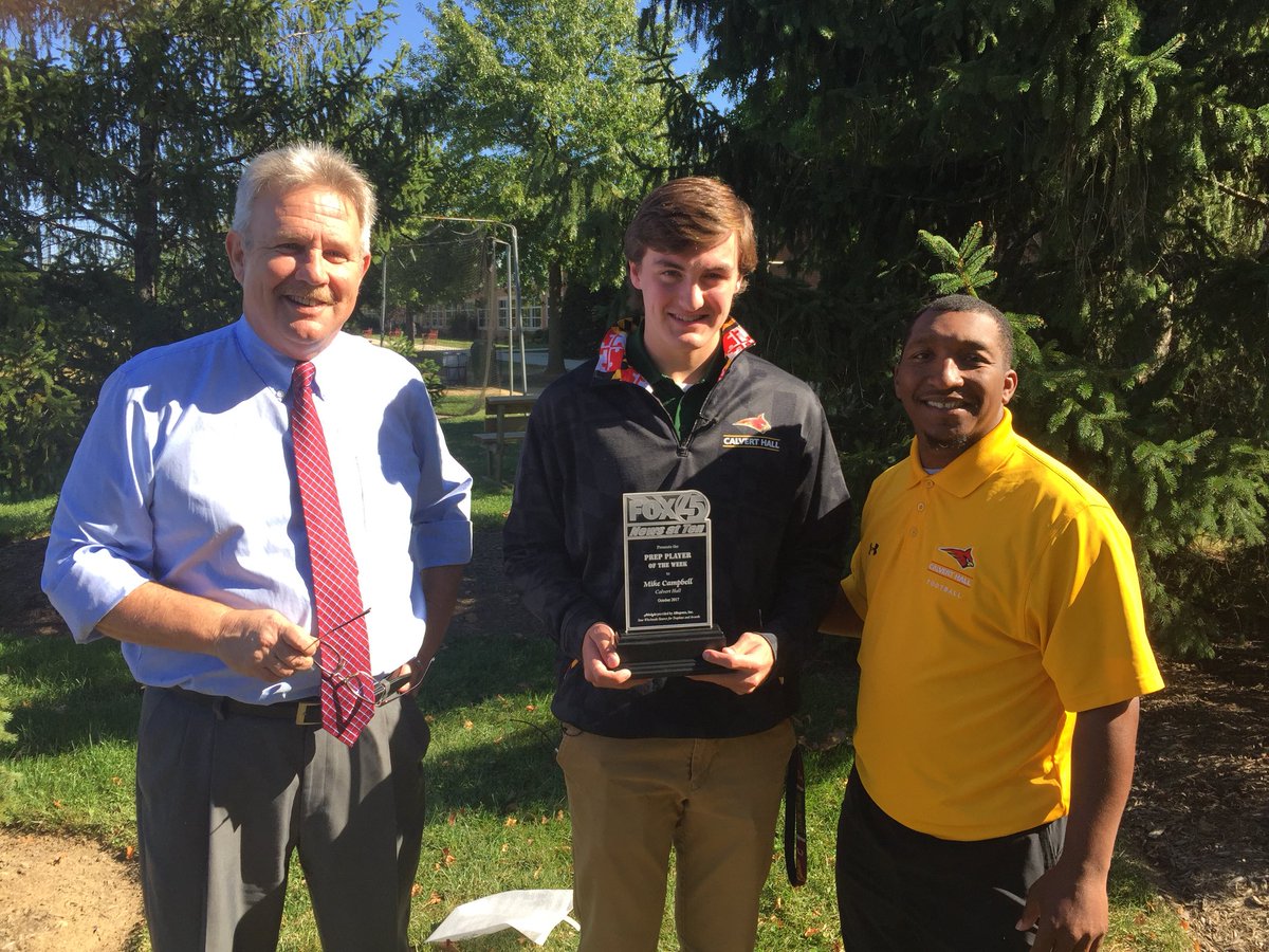 calverthall's tweet photo. Congrats to @Mike18Campbell for being named the Fox45 Prep Player of the Week. #Harken https://t.co/kBK7rnUc67