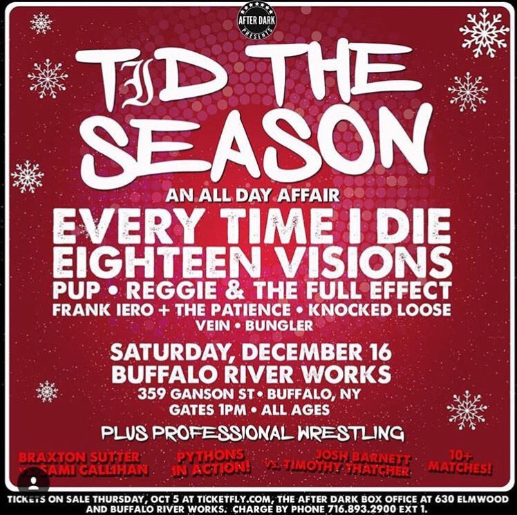 Very proud of this right now. This is going to be the best one ever. Come early for some of the best wrestling you'll see!!! Tix up oct. 5th