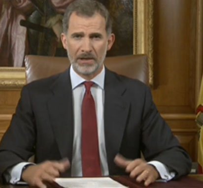 El Rey Felipe VI culpa únicamente al Govern de Catalunya

Ni 1 palabra de la represión brutal y los heridos

¿Acaso así va a haber diálogo?