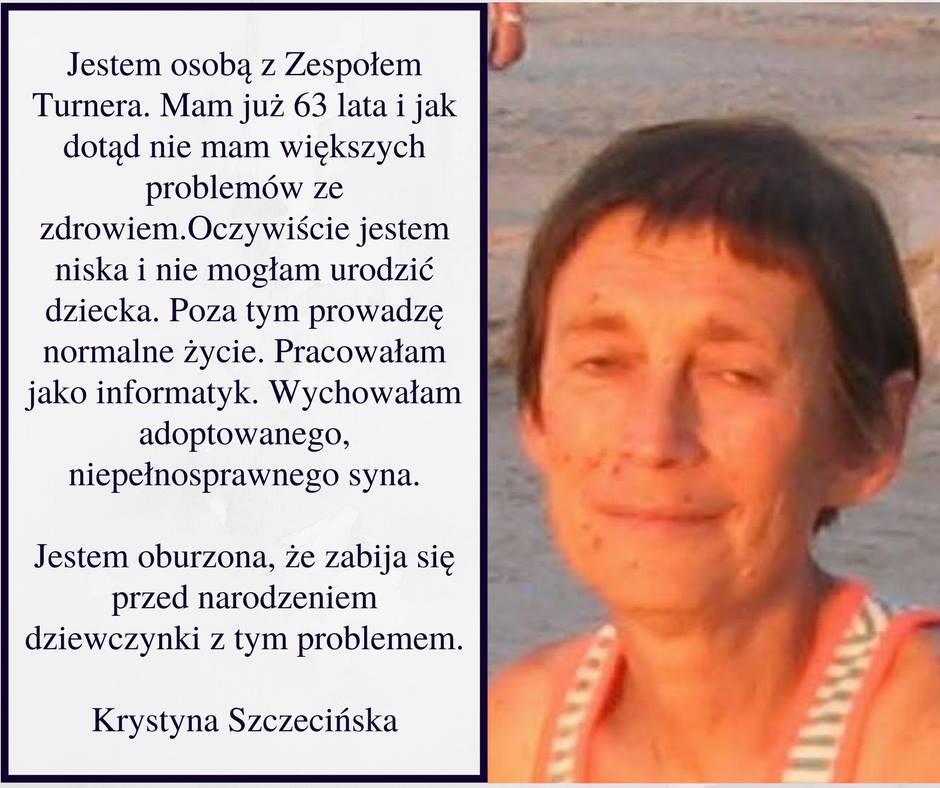 Magdalena Korzekwa Kaliszuk On Twitter Ile Zabijanych Obecnie Dzieci Moglyby Miec Rownie Piekne Zycie Co Majaca Zespol Turnera Pani Krystyna Zatrzymajaborcje Kolorowywtorek Https T Co Fxmetalve0