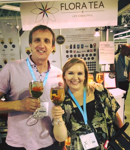 Ivan and Eve at the <a href="/olympialondon/">2012 London</a> today for The <a href="/RestaurantShow/">The Restaurant Show</a>, enjoying one of <a href="/FLORATEA/">FLORA TEA</a>'s delicious drinks. 

Great day. 

#TRS2017