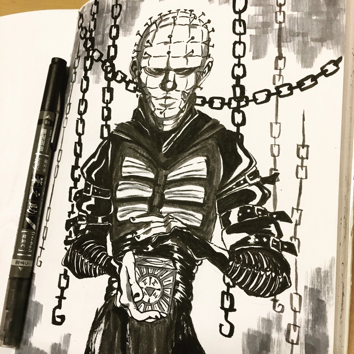 Hellraiser's Pinhead for #inktober day 3! 