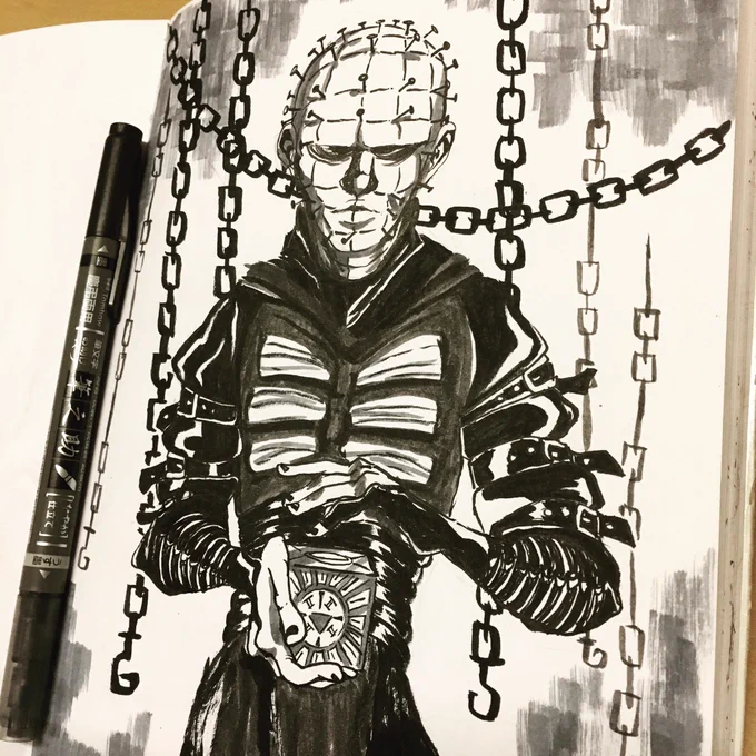 Hellraiser's Pinhead for #inktober day 3! 