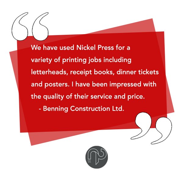 Nickel_Press's tweet photo. Thank you to @benncontructionco for the testimonial, it's always a great pleasure working with you. #testimonial #posters #printingservices https://t.co/05WIPLq2za