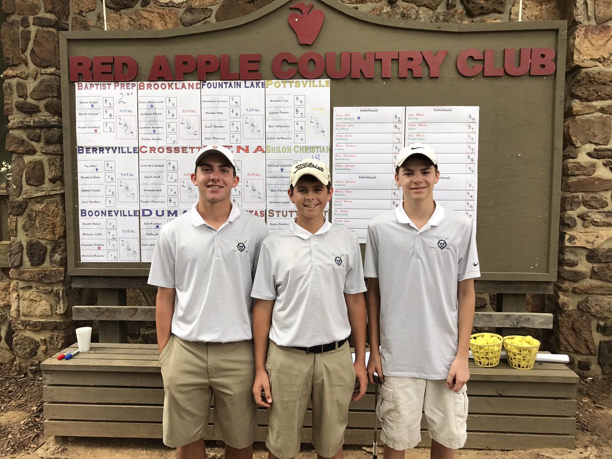 State runner up in golf!! Congrats guys. Hagen Sanchez individual CHAMP with 73. Owen Baker All State with 5th place finish. <a href="/BaptistPrepATH/">Baptist Prep Eagles</a>