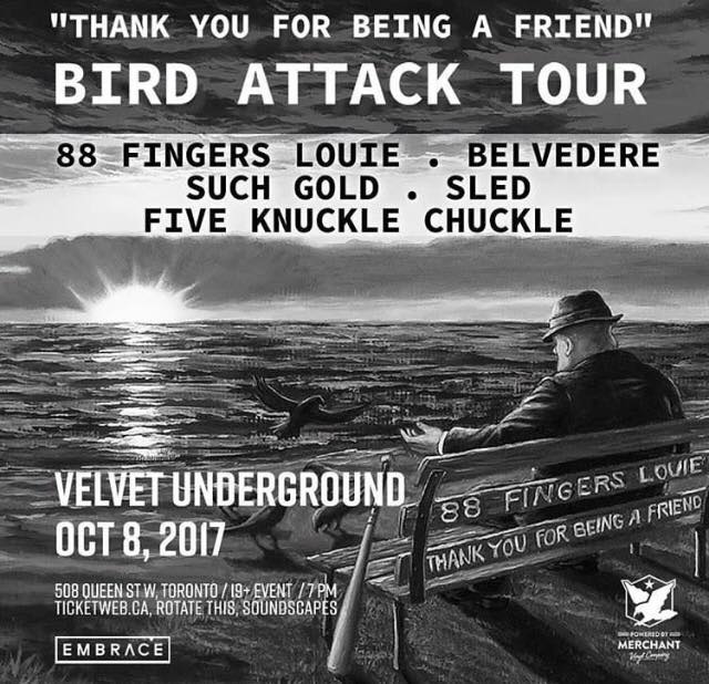 BirdAttackRec's tweet photo. #EmbracePresents - #BirdAttackRecords: #BelvedereBand, #88FingersLouie, #SUCHGOLD, #SLED + #FiveKnuckleChuckle! Tix: https://t.co/bu6Gfnk2ai https://t.co/qF0gLRtEhI
