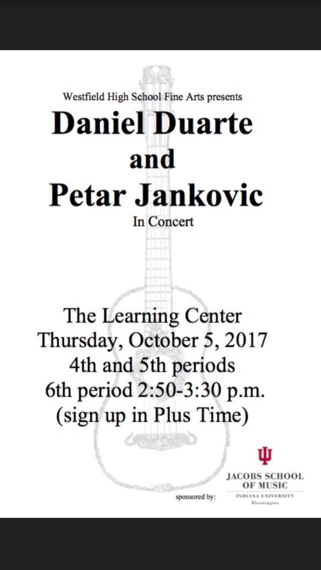 Don't miss this concert Thursday! It will be amazing and another way to highlight Hispanic Heritage month. #whsrocks