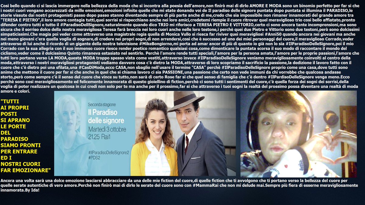 PanariellinaIda's tweet photo. @AuroraTvBanijay @AleTersigniOF @AndreaOsvart @marcobonini0 @MazzieriSilvia @Cacciatoreloren @ParadisoSignore #IPDS2 Eccomi #Anni50 @RaiUno https://t.co/PHavBdiN7A