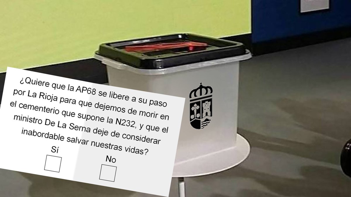 LaRiojaToday's tweet photo. Quizá así nos escuchaban.
No más muertes en la N232
@idlserna responsable

@PLAP68 #AP68Libre https://t.co/a0oJB2Xm9l