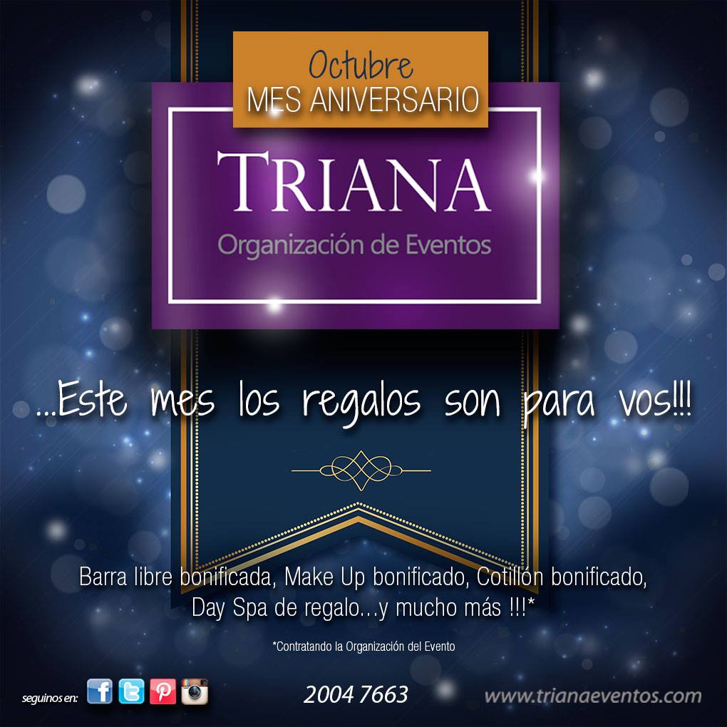 TrianaEventos's tweet photo. No podes perderte esta promo! https://t.co/lPkEcfgBKQ