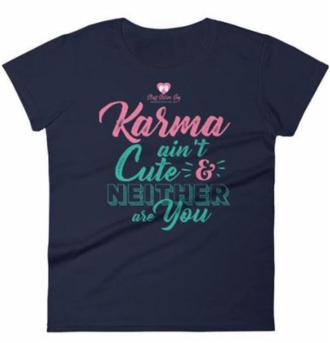 SisterSayStuff's tweet photo. Get This Short Sleeve T-shirt with Quote 👉 Karma Ain't Cute &amp; Neither Are You 😍
.
BUY NOW:  https://t.co/2lX8uvJpOE 
.
#MySisterKeeper #SSS https://t.co/f4Tnmuybqo