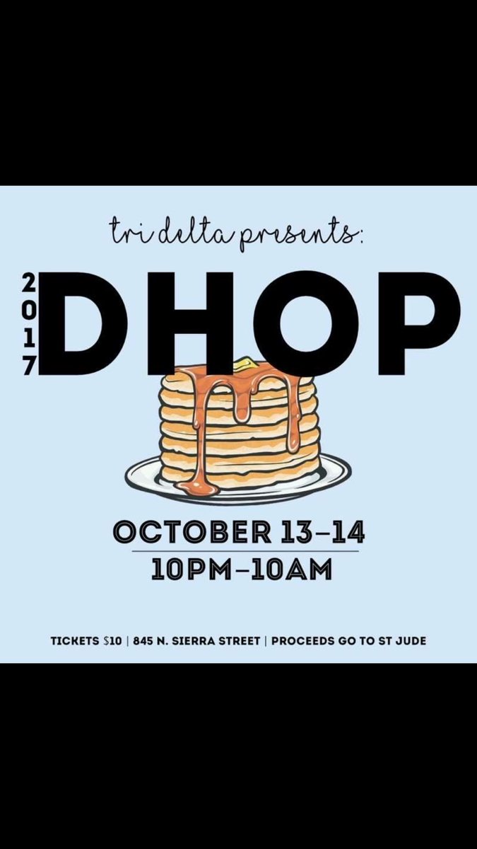 The ladies of @TriDeltaReno are hosting all you can eat pancakes. Get your tickets for $10 outside the Joe. #ItsForTheKids