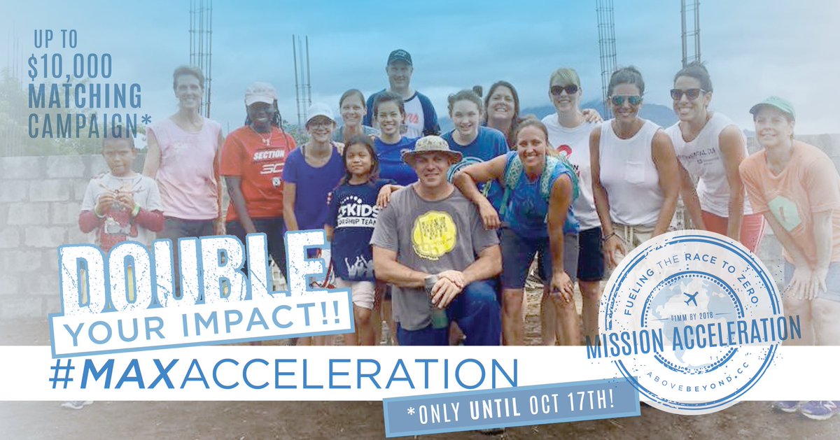 A&amp;B helped 201 ppl this yr serve on mission field. 14 days left in $10K matching grant campaign. 80% to goal! Give @ abovebeyond.cc