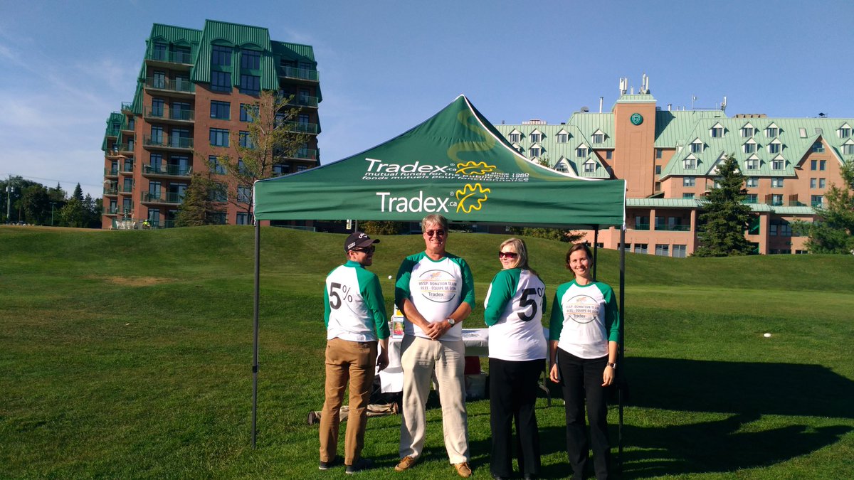 TradexFunds's tweet photo. Tradex Team at the @CdnHeritage #GCWCC Golf Tournament. #1hole #iGive @PSGives_SPDonne Look for our tent at outdoor events! https://t.co/d7iaimbCV7