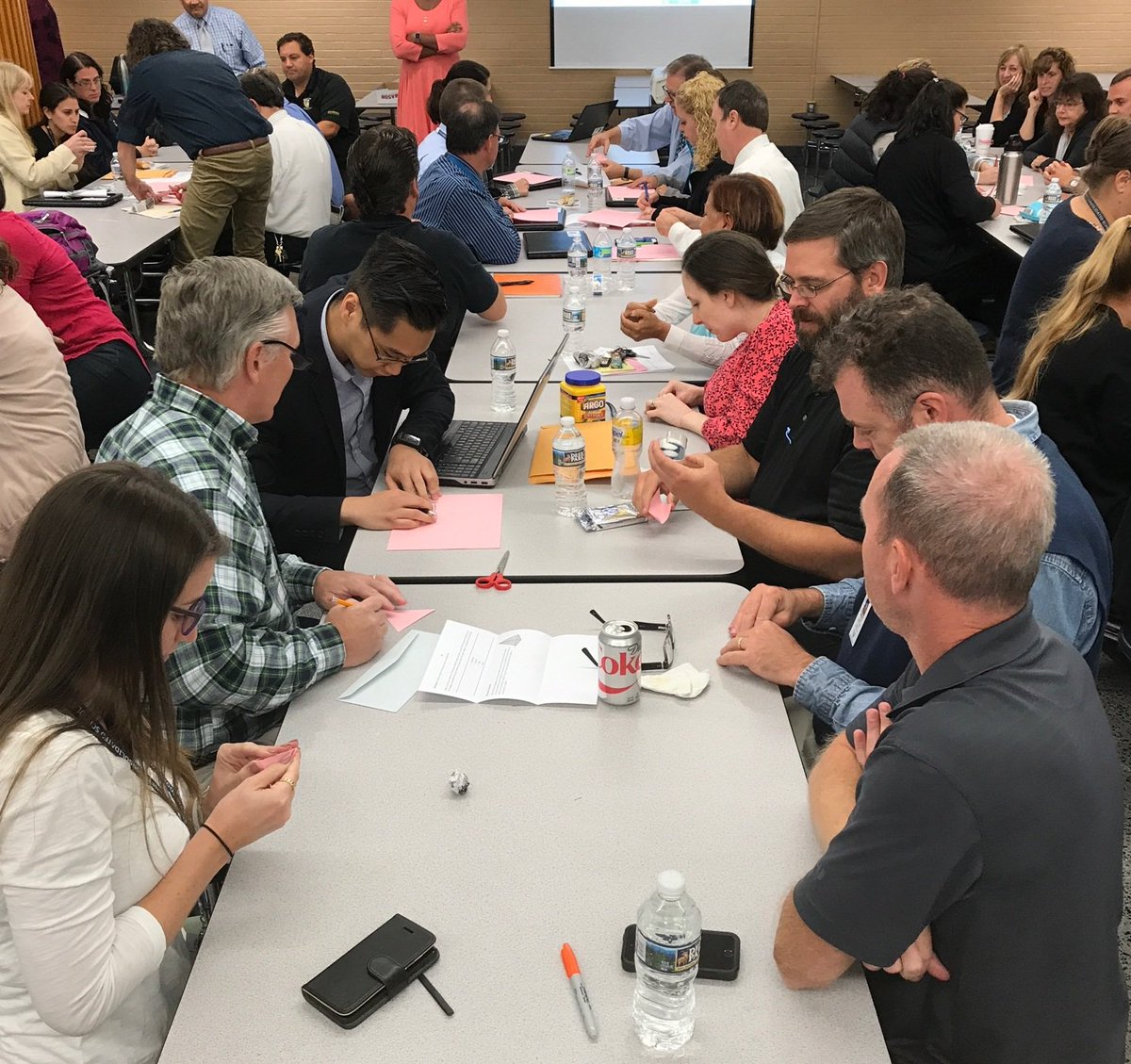 KCSDKennettHS's tweet photo. KHS Teachers collaborating during our SIOP Comprehensible Input training on Monday. #DEDICATED to #improvingstudentlearning https://t.co/WdIZCXlhrw