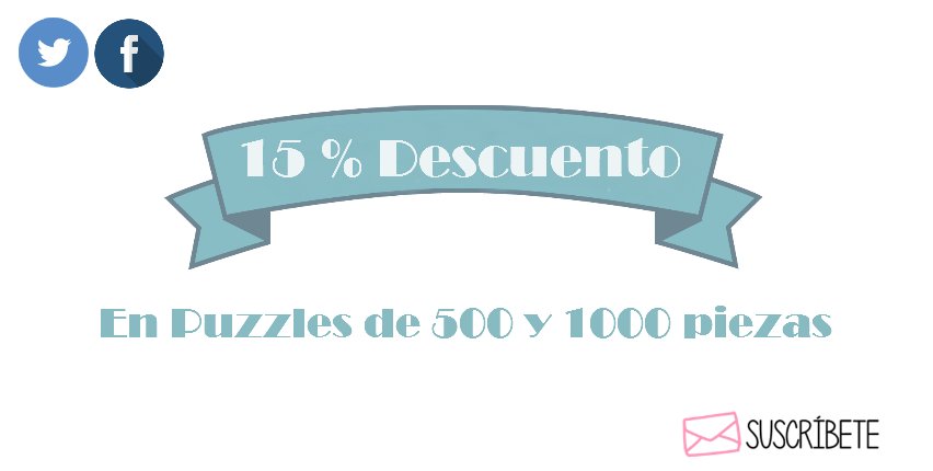 Sinpuzzle's tweet photo. 15% de Descuento en todos los puzzles de 500 y 1000 piezas. No te lo pierdas! https://t.co/LzqXgwxbt6 https://t.co/LCcONs5dZS