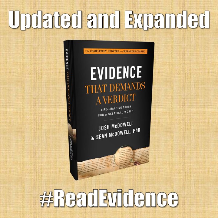 brassyalien's tweet photo. "Evidence That Demands A Verdict" Updated and Expanded by @josh_mcdowell and @Sean_McDowell is in stores now!!! #ReadEvidence #TrueEvidence https://t.co/l0KtvgDQQi