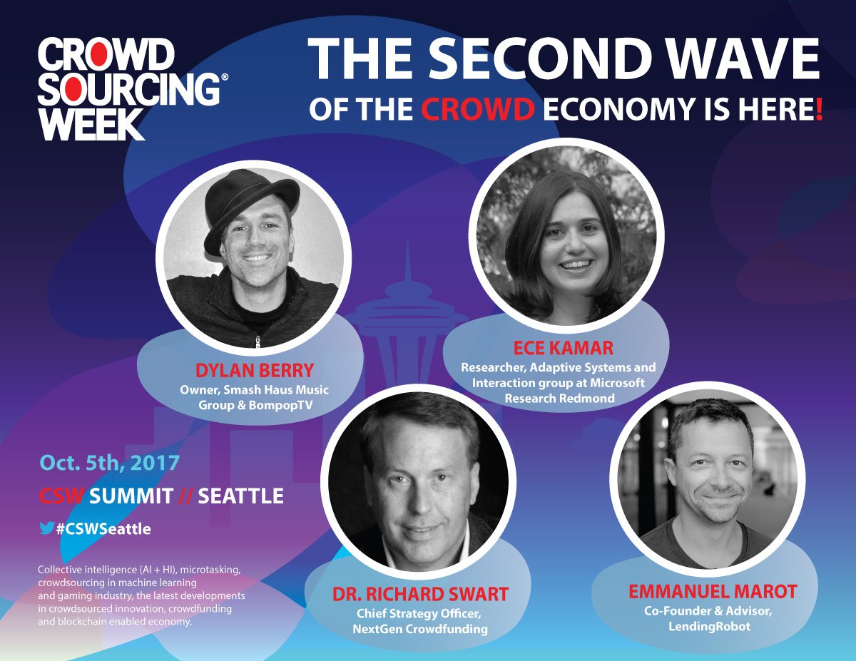 CrowdWeek's tweet photo. #Crowd
@TheDylanBerry/@BompopTV @ecekamar/@MSFTResearch
@richardswart/@nextgencf @marotte/@LendingRobot

https://t.co/cIgRbr2dzz #CSWSeattle https://t.co/bdtnVxCPKo