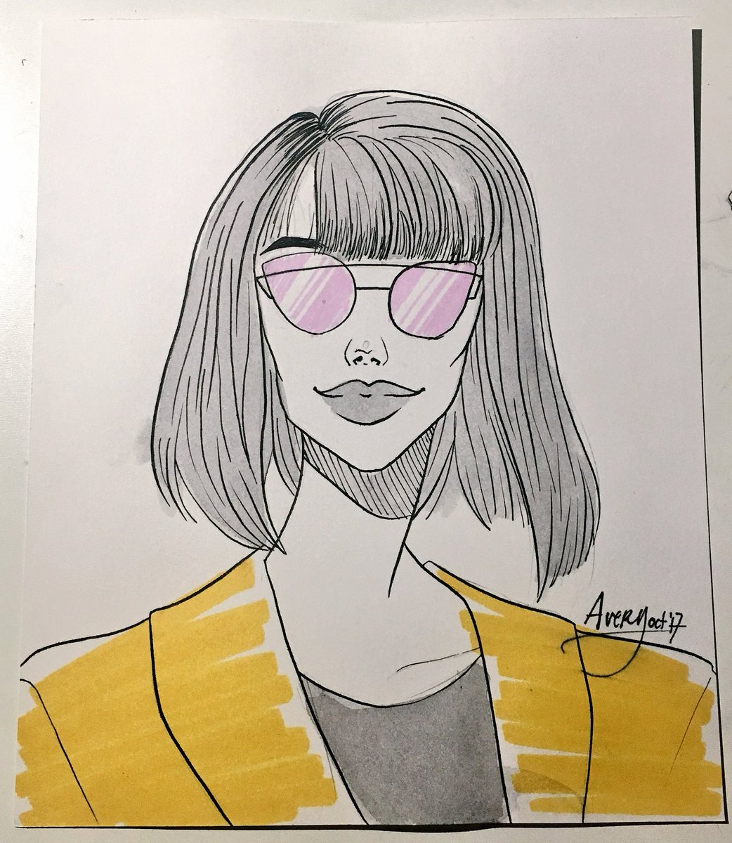 diamondcrowned's tweet photo. Letizia got the BEST haircut ever, so she became the opening for my #INKTOBER17 // Day 1 // @PalaisPlastique https://t.co/fv1kY9oCuw
