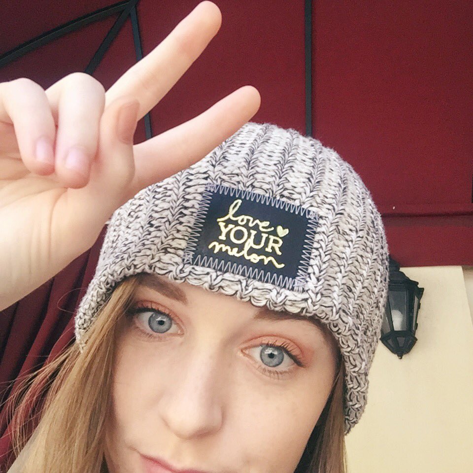 kenziecoffman's tweet photo. I'm back with @LoveYourMelon !!50% of profit from their merch goes to fighting pediatric cancer. #BuyBeaniesFightCancer  @jjmeloncrew 💕🍉 https://t.co/kxb3SsVBkE