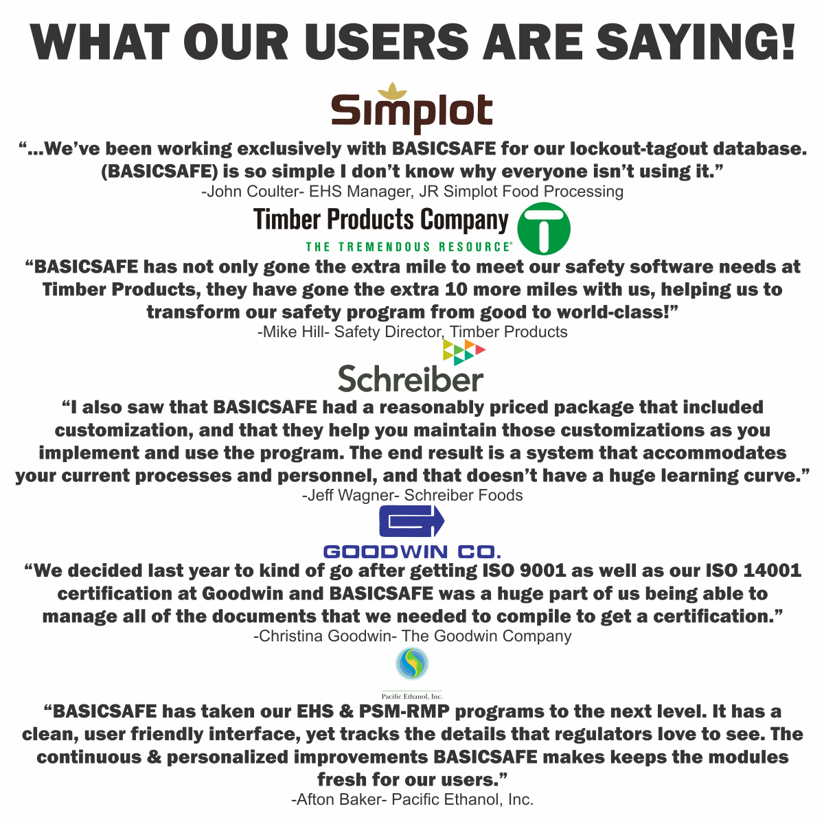 Basicsafe's tweet photo. Our customer testimonials speak for us! Help #safety grow by sharing our tweets! #healthandsafety #workersafety #basicsafe #safe https://t.co/vEBAWZ26Vn