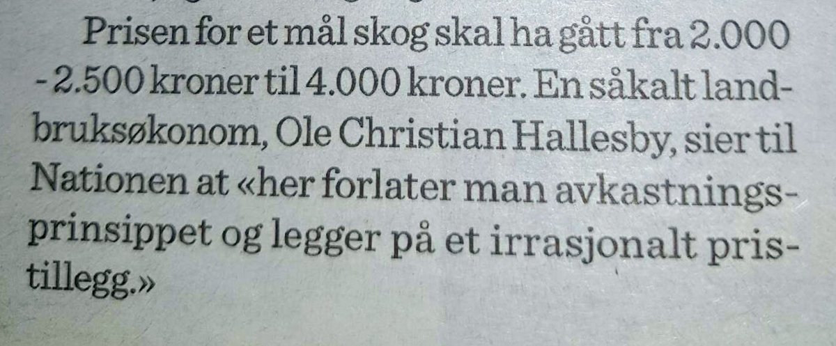 Hallesby's tweet photo. Jeg kalles «såkalt landbruksøkonom» av @Finansavisen. Er det fordi de ikke tror mange såkalte økonomer også gjør irrasjonelle investeringer? https://t.co/KVTwa7LClT