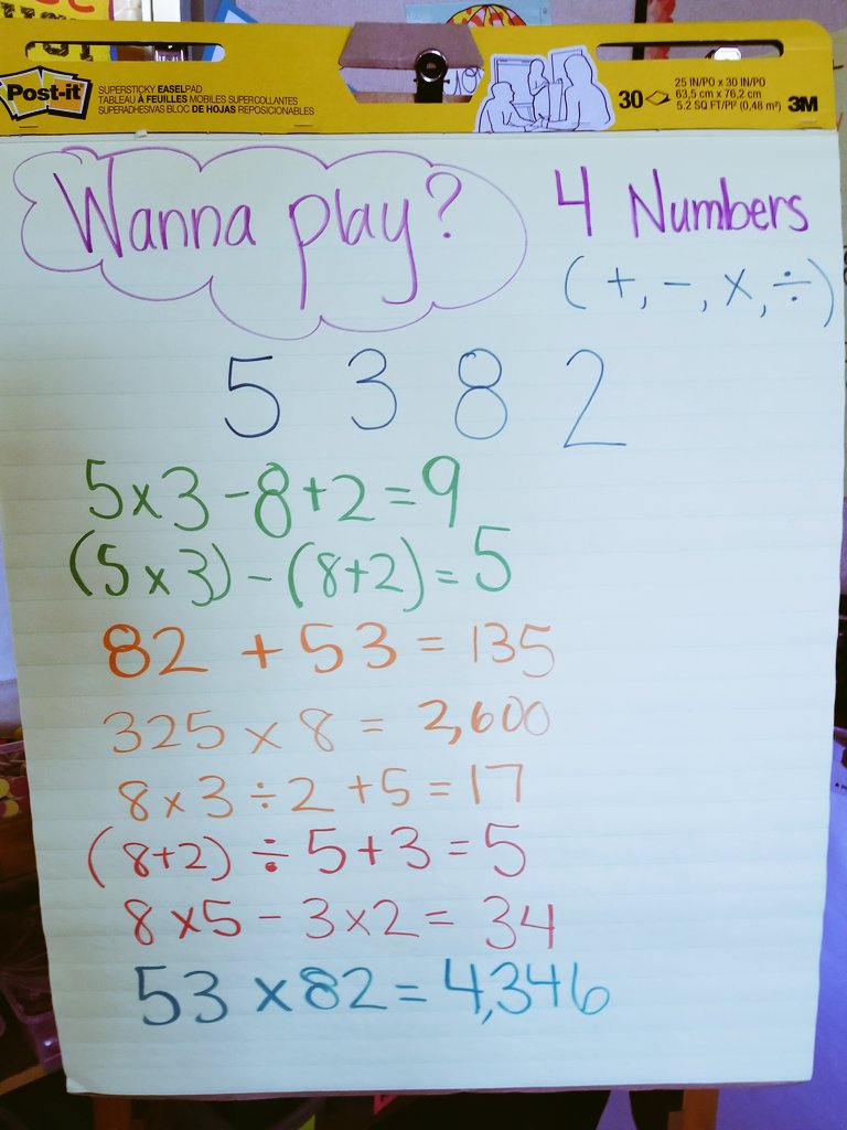 mrsortizcvh's tweet photo. Ways to get thinking with numbers.  Thanks, Compass Cohort . #4numbers @ChulaHills https://t.co/u9bXxhmFyA