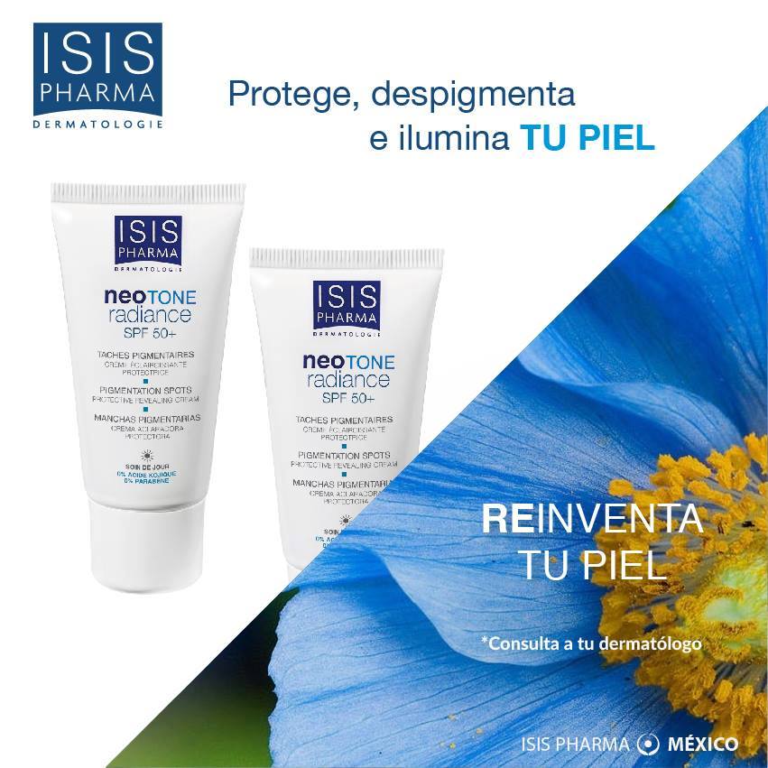isispharma_mex's tweet photo. Con #Neotone Radiance SPF 50+ elimina eficazmente las manchas de pigmentación. #IsisPharma #IsisPharmaMexico
https://t.co/MbOJCoDoZS https://t.co/ydpaeK3DiR