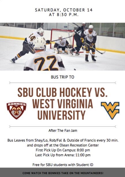 BonniesHockey's tweet photo. Come out and support the boys against West Virginia!! #RollBonas https://t.co/es2J6ReKXn